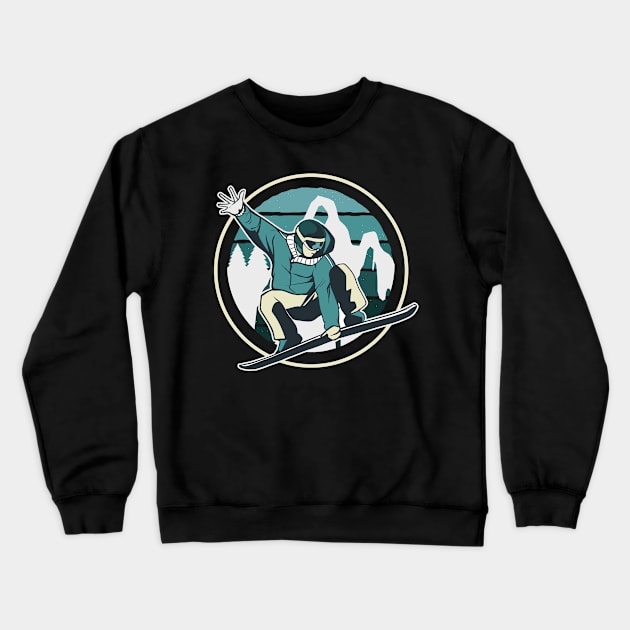 Snowboarder Crewneck Sweatshirt by LR_Collections